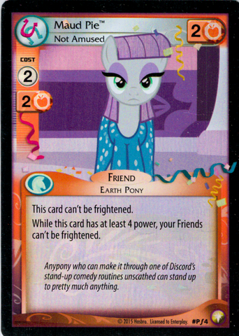 MLP CCG Equestrian Odysseys PF4 Maud Pie Not Amused