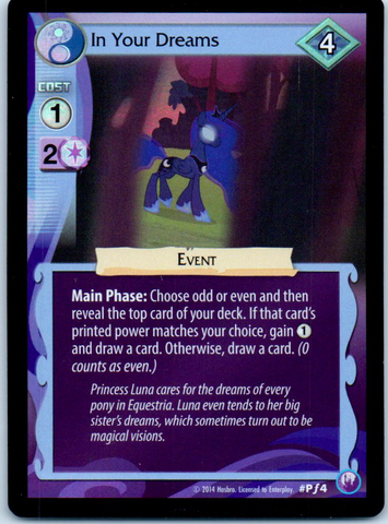 MLP CCG Canterlot Nights PF4 In Your Dreams