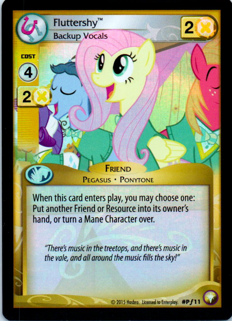 fluttershy card sleeves MLP CCG Equestrian Odysseys PF11 Fluttershy Backup Vocals – Pack Breakers