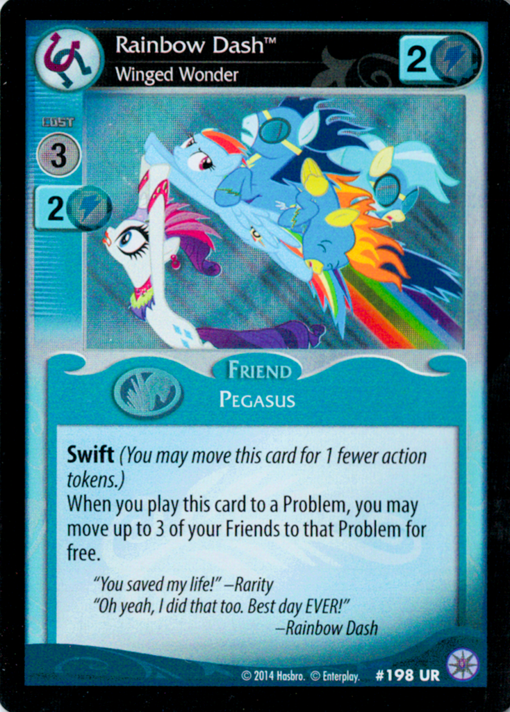 MLP CCG Premiere #198 UR Rainbow Dash, Winged Wonder – Pack Breakers