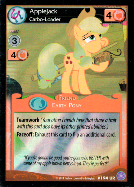 MLP CCG Premiere #194 UR Applejack Carbo Loader – Pack Breakers