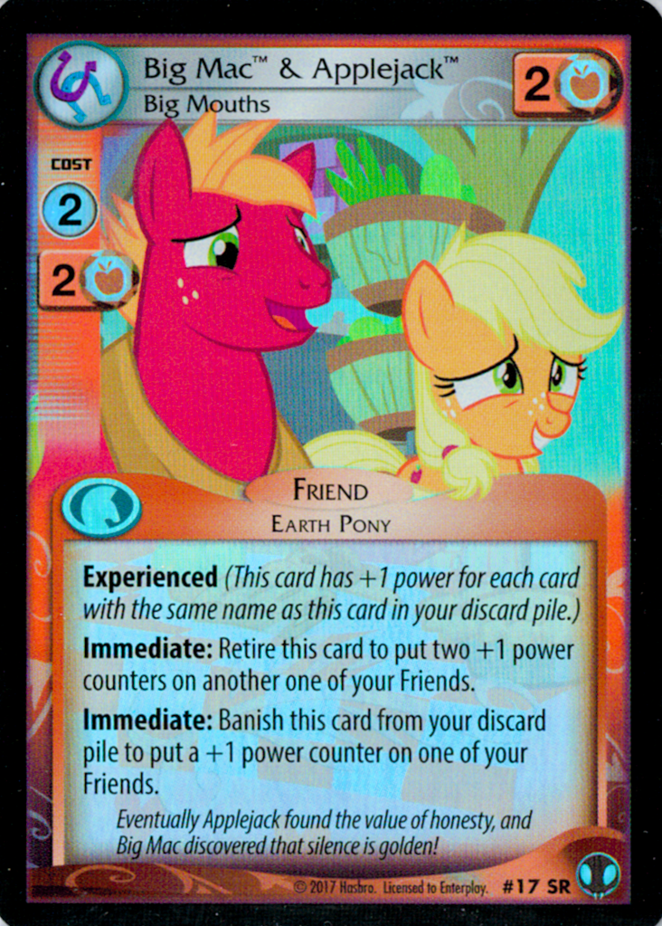 MLP CCG DoE #17 SR Big Mac & Applejack, Big Mouths – Pack Breakers