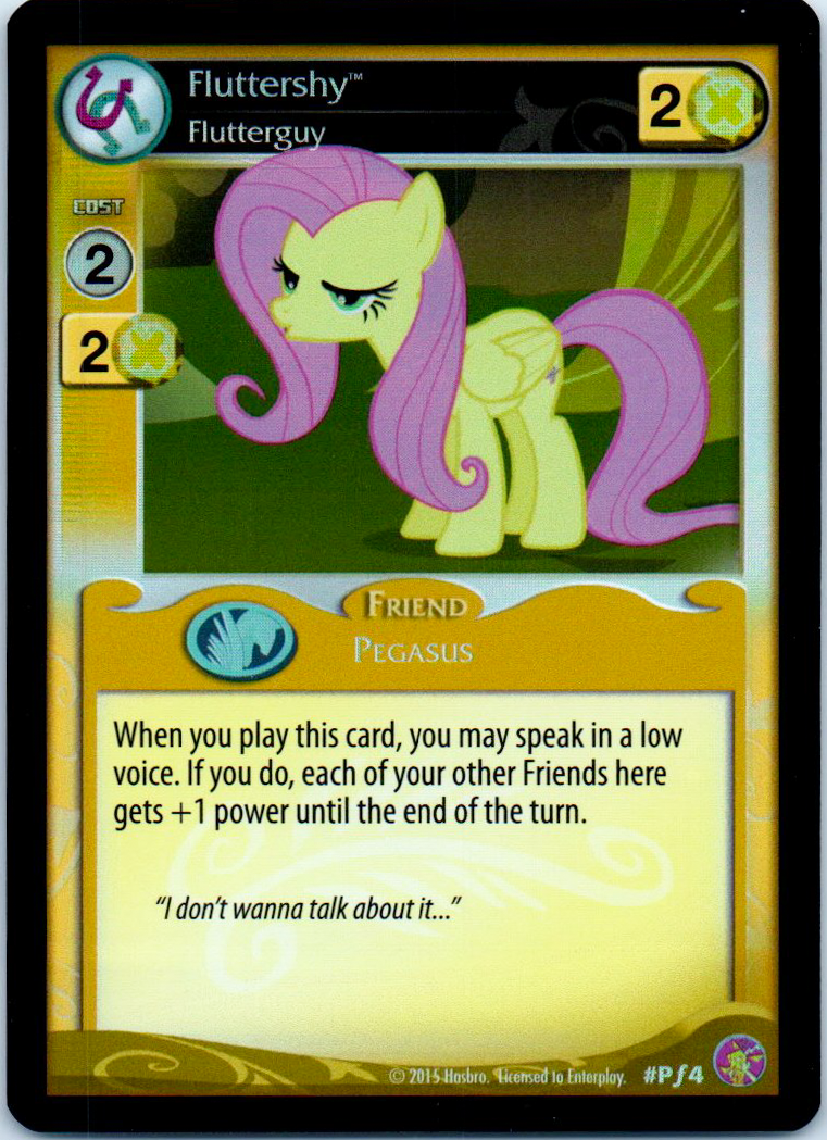 fluttershy card sleeves MLP CCG Absolute Discord PF4 Fluttershy Flutterguy – Pack Breakers