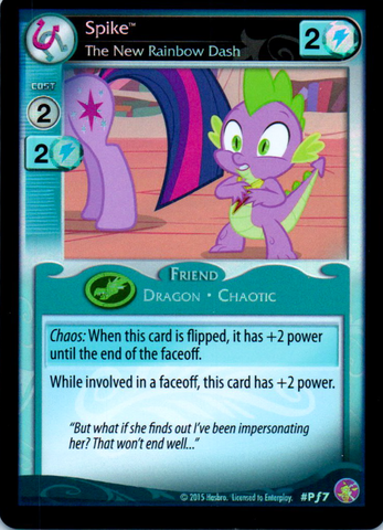 MLP CCG Absolute Discord PF7 Spike, The New Rainbow Dash