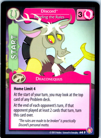 MLP CCG Absolute Discord 4F Discord Breaking the Rules