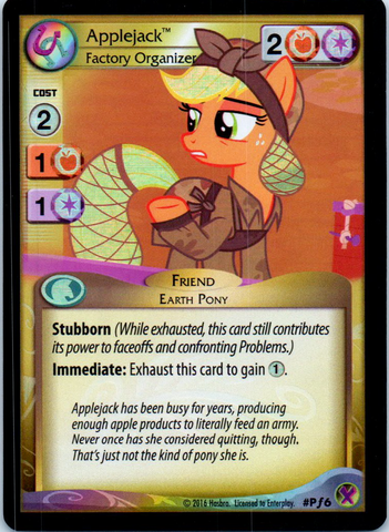 MLP CCG Marks In Time PF6 Apple Jack Factory Organizer