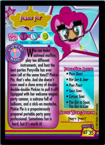 pinkie pie card sleeves MLP Series 2 F35 Pinkie Pie – Pack Breakers