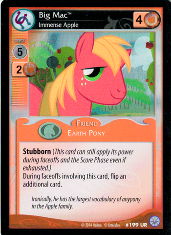 MLP CCG Premiere #199 UR Big Mac, Immense Apple