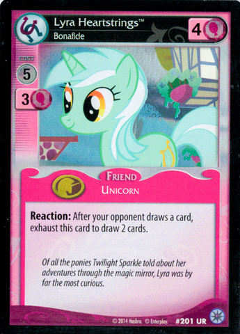 MLP CCG Premiere #201 UR Lyra Heartstrings, Bonafide