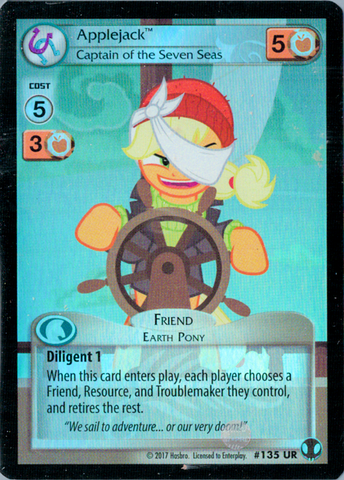 MLP CCG DoE #135 UR Applejack, Captain of the Seven Seas