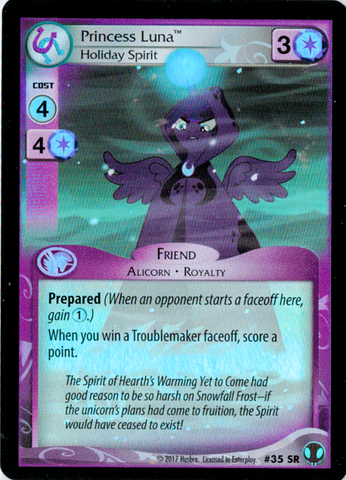 MLP CCG DoE #35 SR Princess Luna, Holiday Spirit