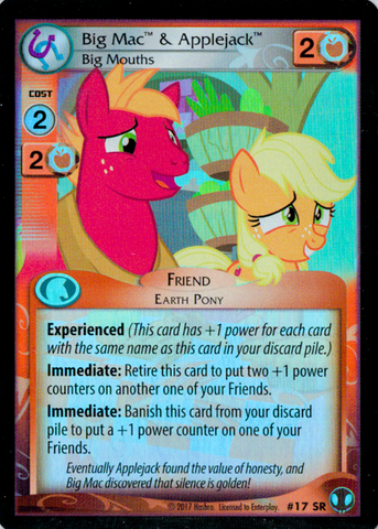 MLP CCG DoE #17 SR Big Mac & Applejack, Big Mouths