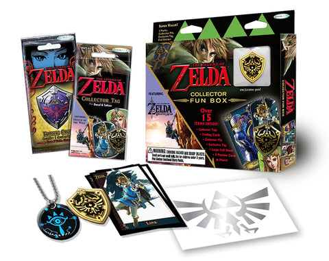 Zelda Collector's Fun Box  plus Pin featuring Breath of the Wild Trading Cards